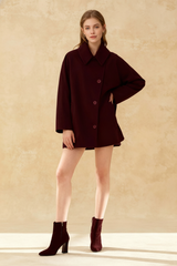 Solid Oversized Pocket Button Coat