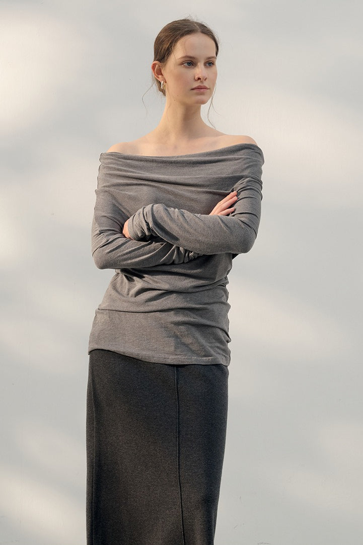 Chic Off Shoulder Slim Knit Top Main image