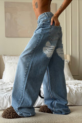 Street Style Flare Denim Jeans