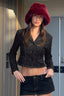 Retro Solid Collared Blouse