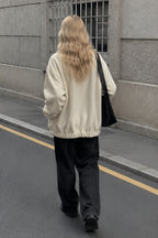 Letter Print Zip-up Jacket