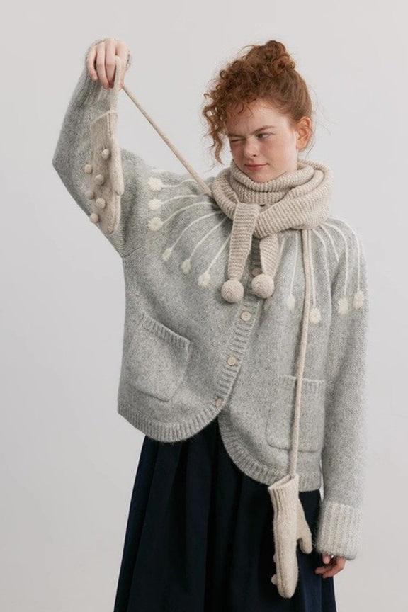 Alpaca Blend Embroidered Cardigan Main image