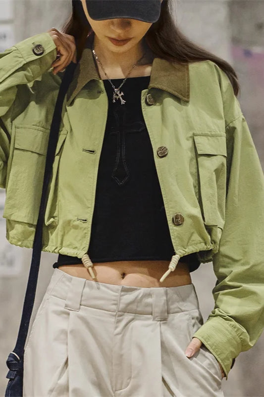 Corduroy Patchwork Safari Jacket Main image
