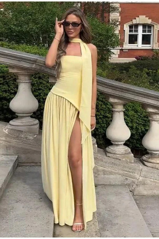 Open-Back Asymmetric Work Dress Secondary image