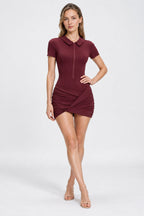Sexy Pure & Sexy Slim Fit Bodycon Skirted Bodysuit Short Mini Dress