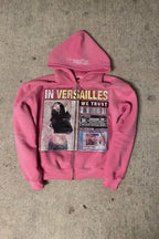 Graphic Zip-Up Street Hoodie
