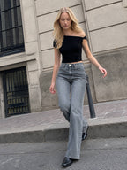 Asymmetrical Neck One Shoulder Off Top