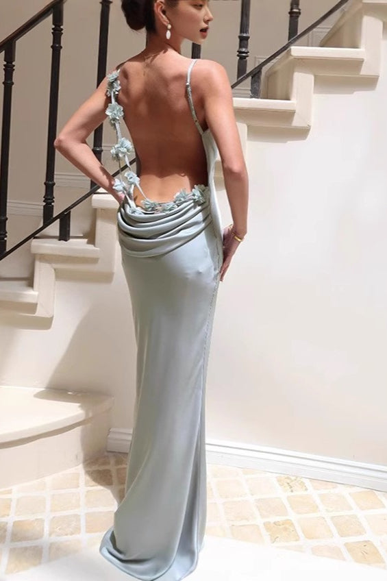 Satin Bodycon Backless Silk Dress Secondary image