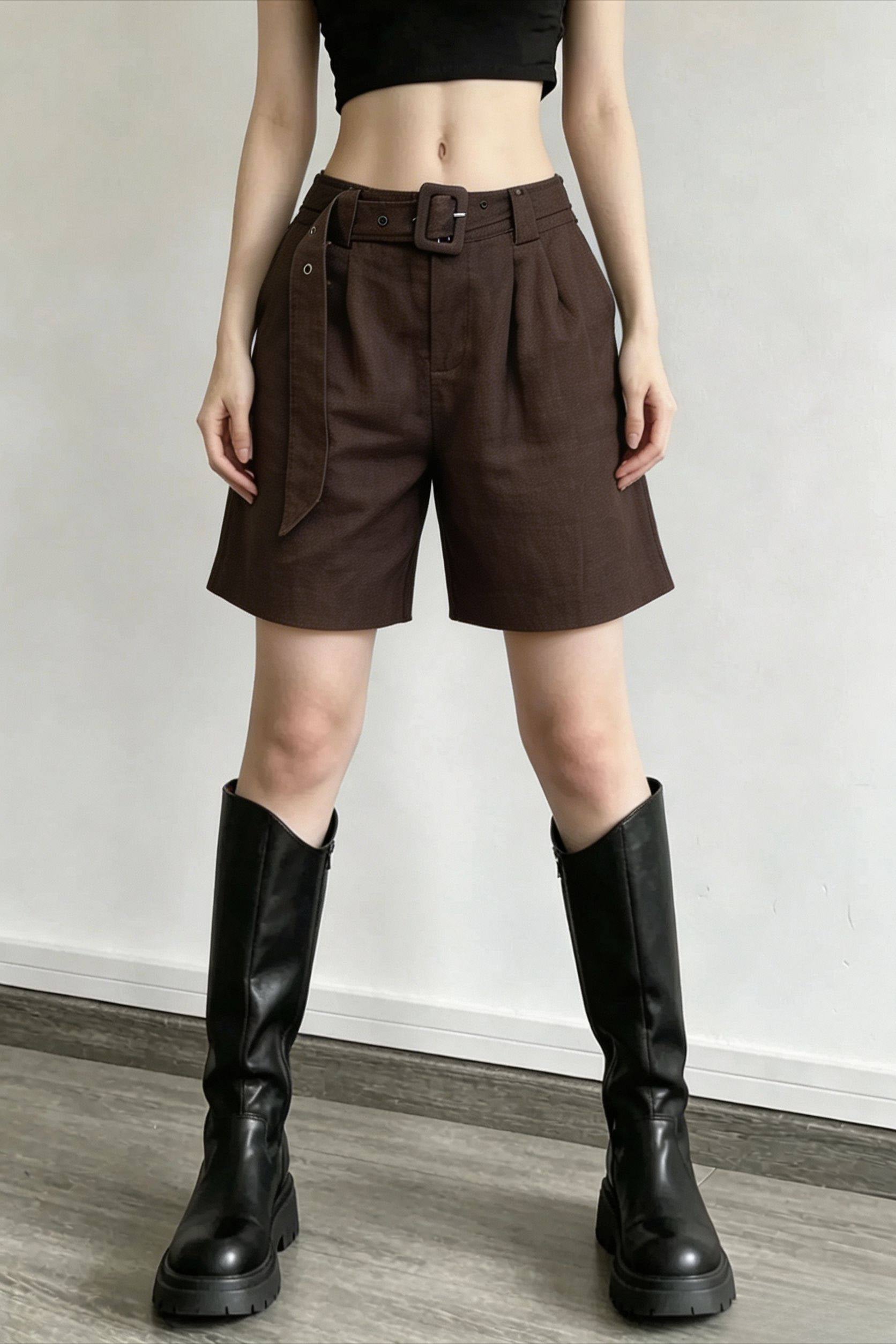 Linen Relaxed Belted Pants Secondary image