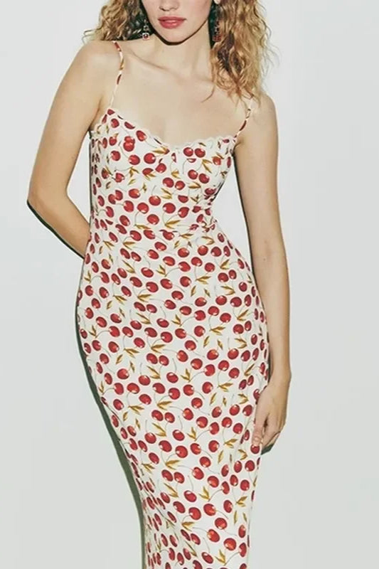 Cherry Blossom Split Maxi Floral Dress Secondary image