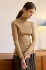 Pure Wool Turtle Neck Knit Top