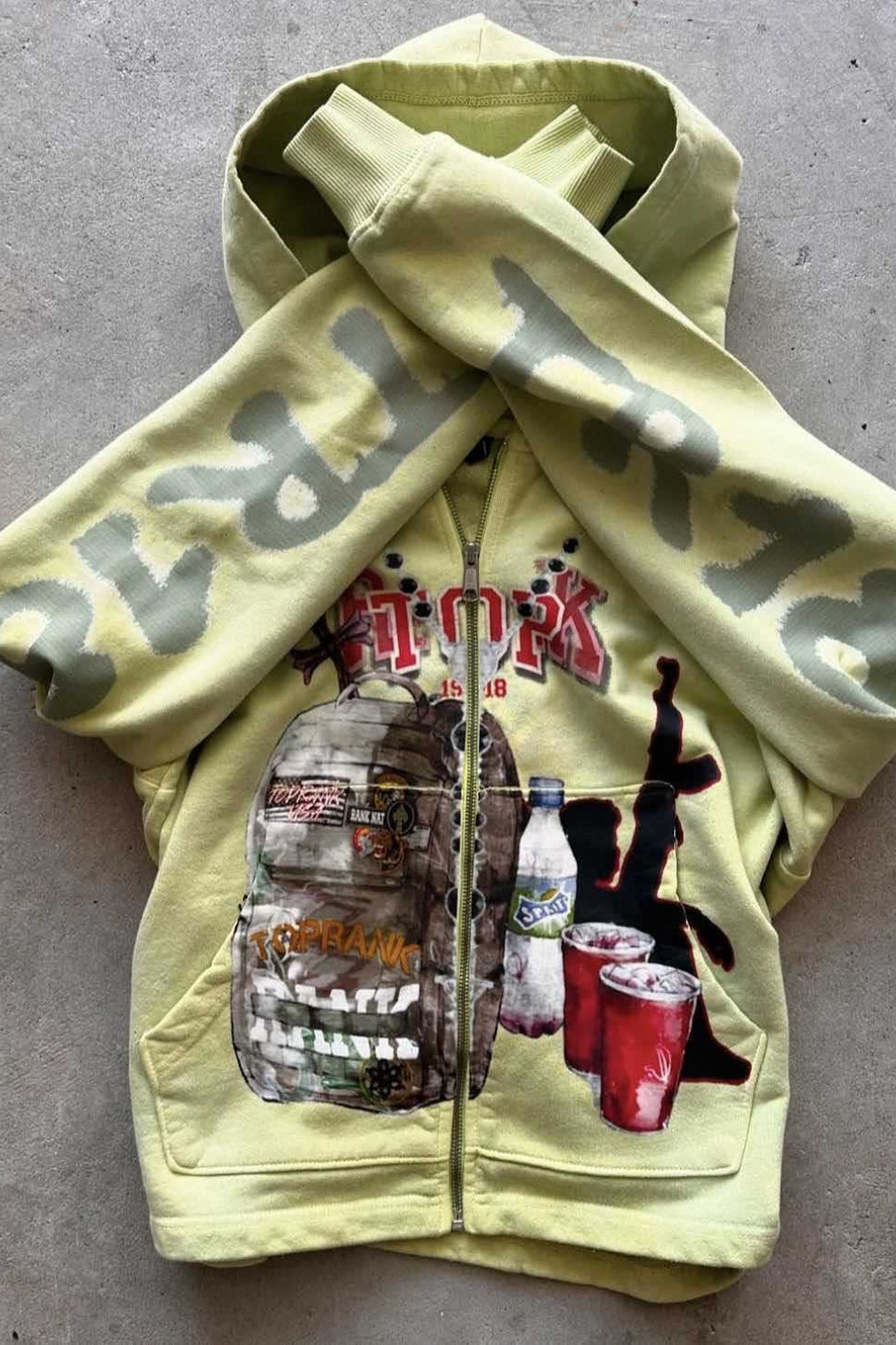 American Graffiti Print Zip Hoodie Secondary image