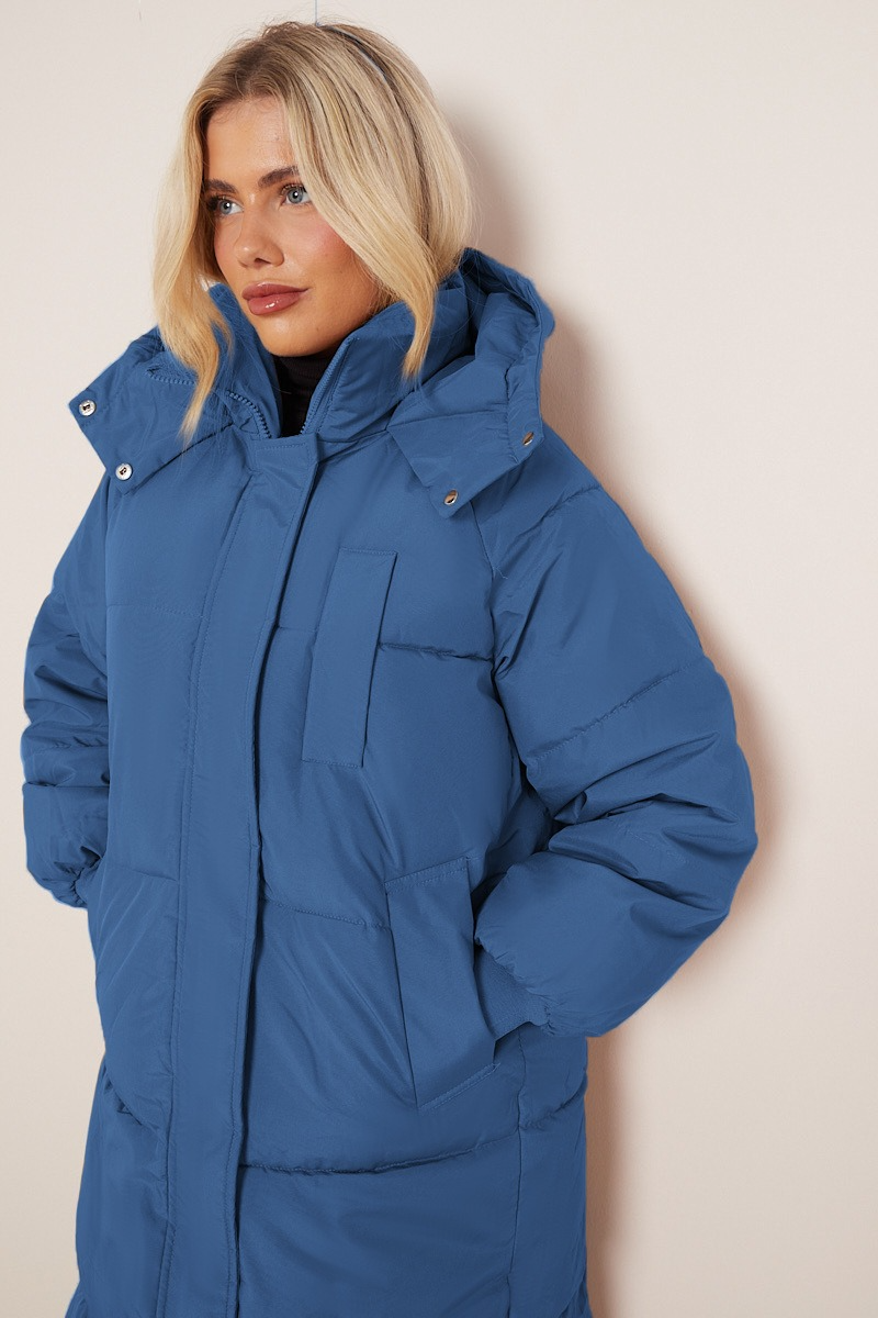 Thick Padded Hooded Mid-Length Winter Overcoat Main image