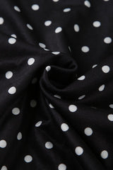 Polka Dot Halter Backless Bodycon Mini Dress