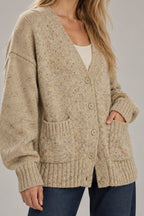 Fashionable Wool Blend Knit Cardiga