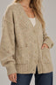 Fashionable Wool Blend Knit Cardiga