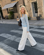Mohair Round Neck Knit Top