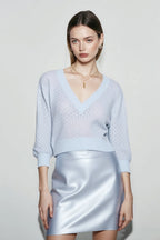 Satin Bias Cut A Line Mini Skirt