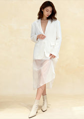 Sheer High Waist Midi Skirt