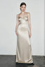 Draped Maxi Silk Dress