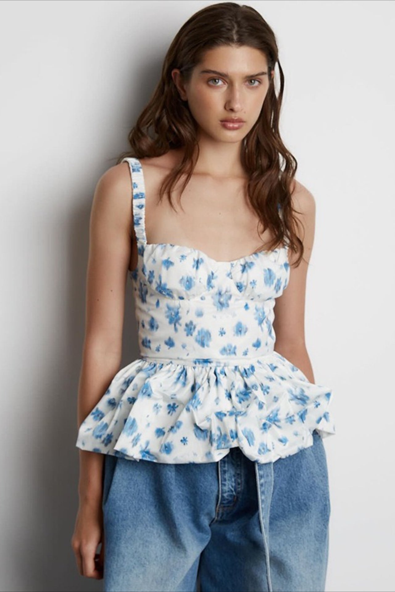 Floral Smocked Cami Top Main image