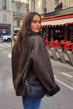 Warm Oversized Faux Shearling Coat