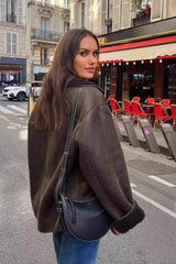 Warm Oversized Faux Shearling Coat