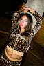 Leopard Print Cropped Zip Front Hoodie Two-Piece Set