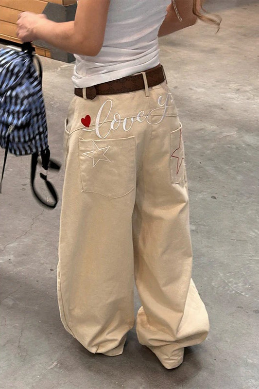 American Vintage Embroidered Wide Jeans Secondary image