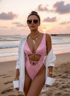 Black Snake Print Criss Cross One Piece