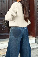 Resort Solid Color Long Sleeve Coat