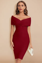 Sexy Off Shoulder Bodycon Bandage Cocktail Dress