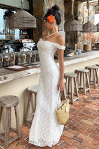 Elegant High Waist Sleeveless Lace Dress