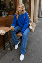 Cropped Knit Button Cardigan