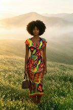 DressBetty - 2024  V Neck Sleeveless Wrap Dress Elegant Plaid Midi Dress