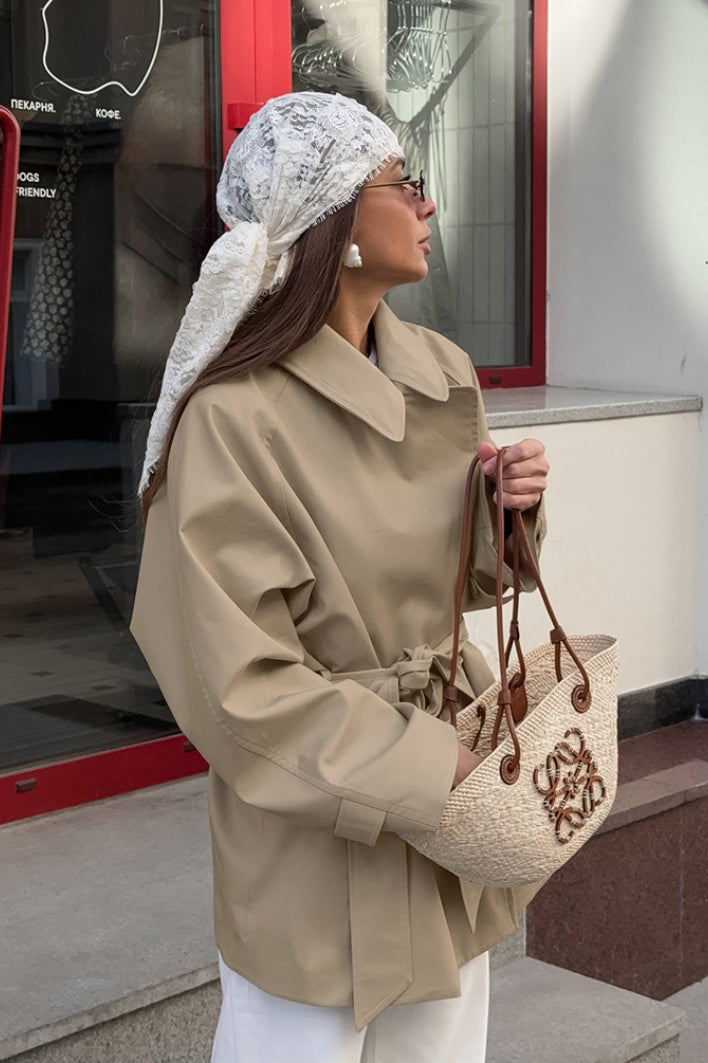 Wrap Waist Trench Style Coat Main image