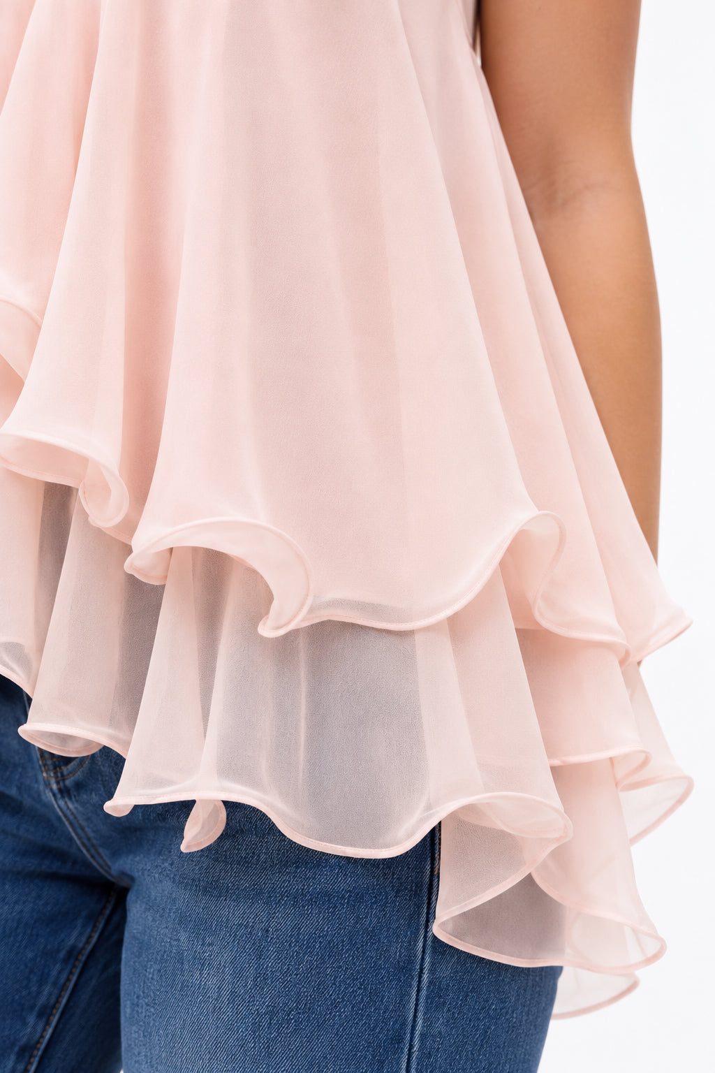 Tie Back Ruffle Layering Cami Top