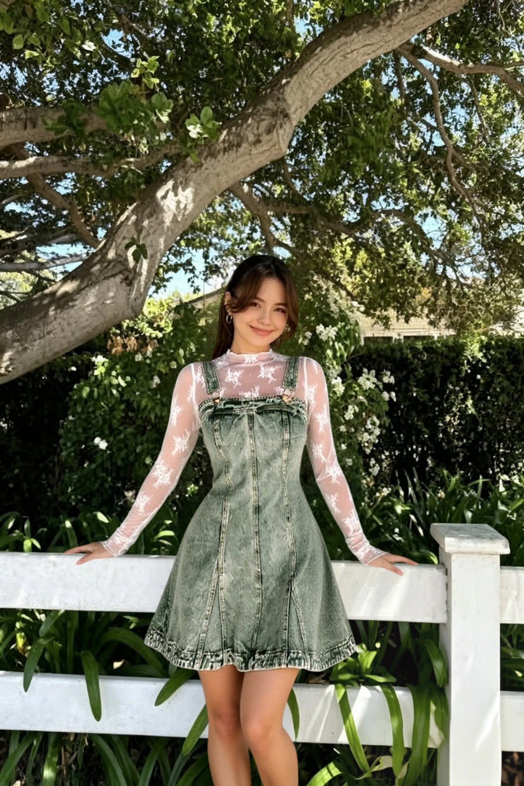 Strappy Slim Fit Denim Dress Secondary image