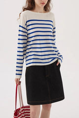 Classic Breton Long Sleeve Knit Top