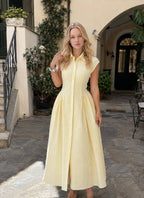 Sleeveless Button Front Open Design Maxi Dress