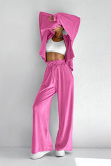 Long Sleeve Velour Track Set Activewear Set