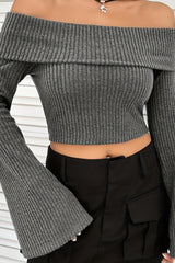 Chic Slim Fit Off Shoulder Sweater