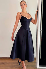 Elegant Black Slip Bodycon Birthday Dress