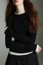 Color Block Multi Collar Knit Top