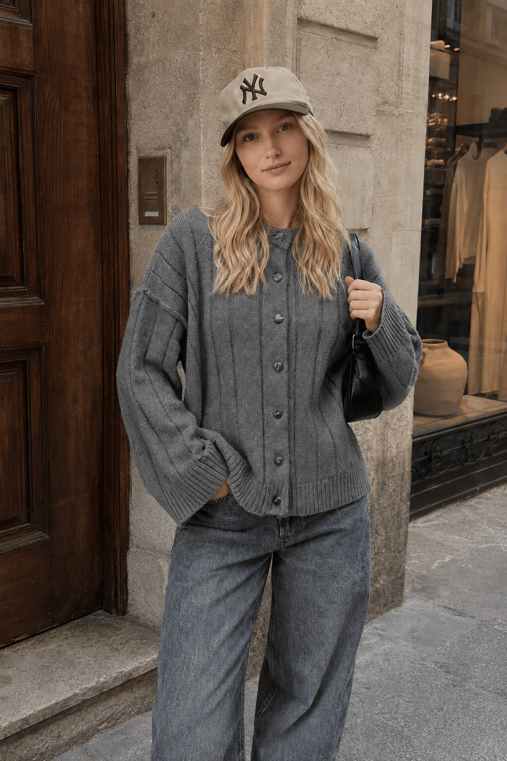Soft Rib Relaxed Cardigan