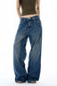 Star Embroidered Vintage Straight Leg Jeans