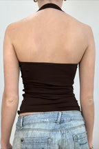Solid Color Crop Sleeveless Tank Top