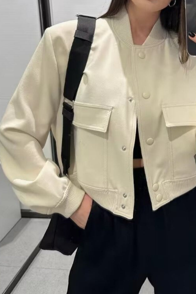 Oversized Pocket Bomber Jacket Secondary image