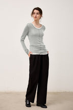 Thermal Blend Slim Knit Top