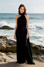 Backless Tie Detail Bodycon Prom Dress